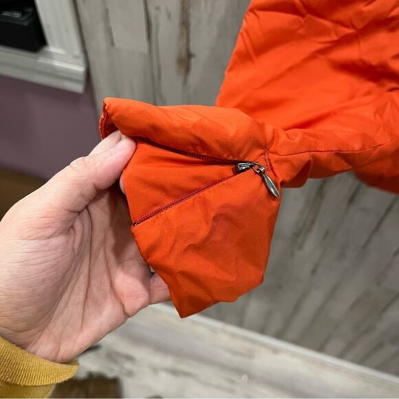 prAna Womens Jacket Orange Side Zip Quilted Collared Lightweight - Picture 7 of 10